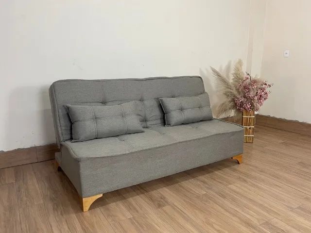 Sofá Cama Zayn 1.86m Linho- Produto Novo Entrega Rápida - Foto 3