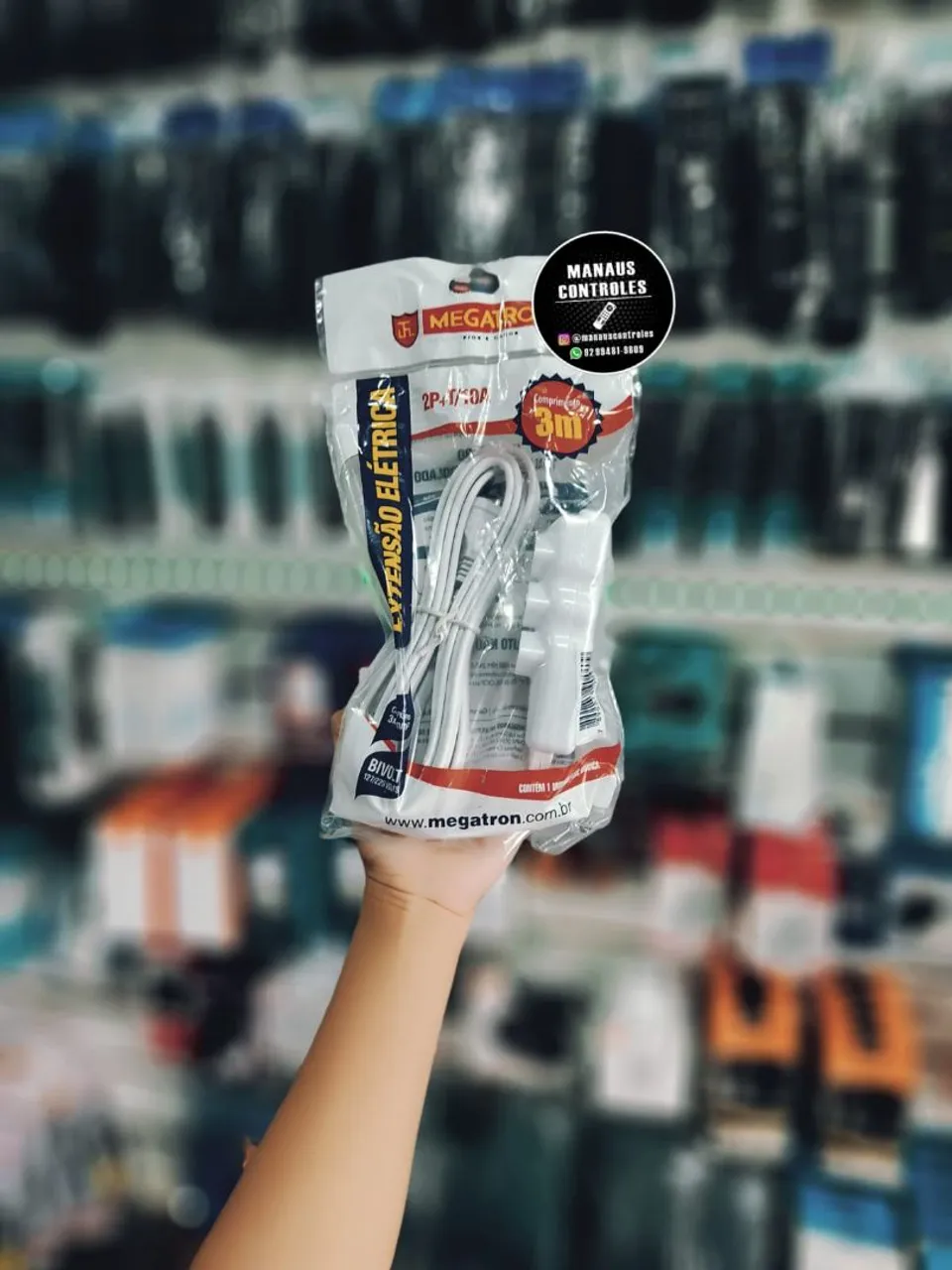 Extensão Elétrica 3M Megatron Bivolt