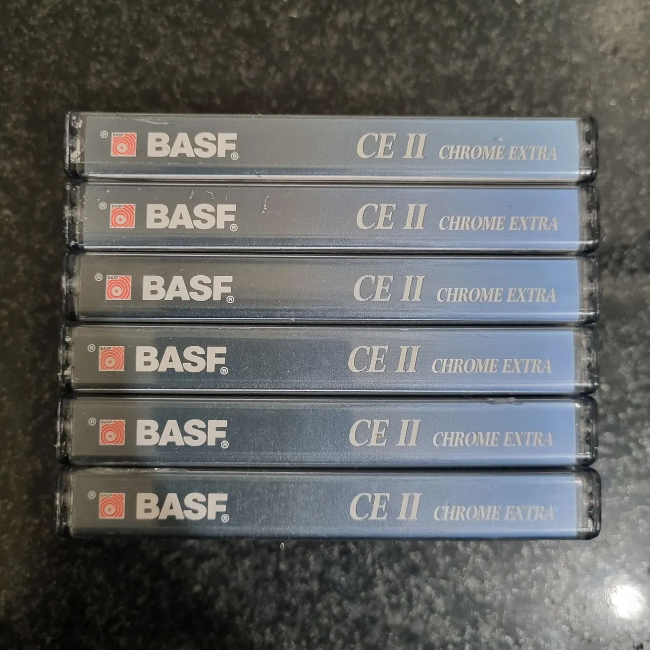 8 fitas cassete BASF CE II Chrome Extra