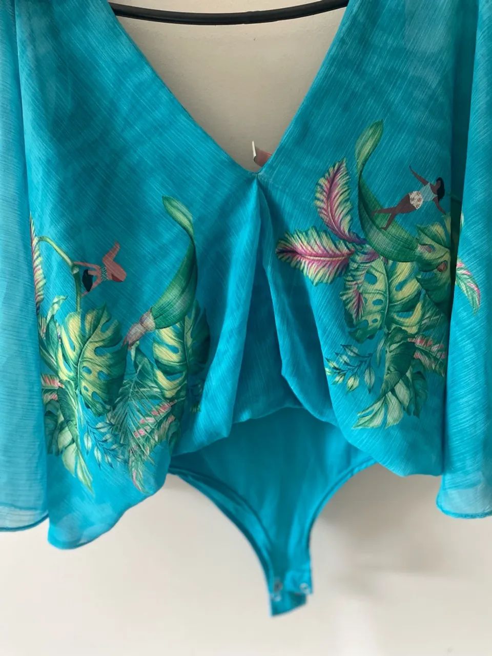 Body com manga sino azul fadas - Foto 4