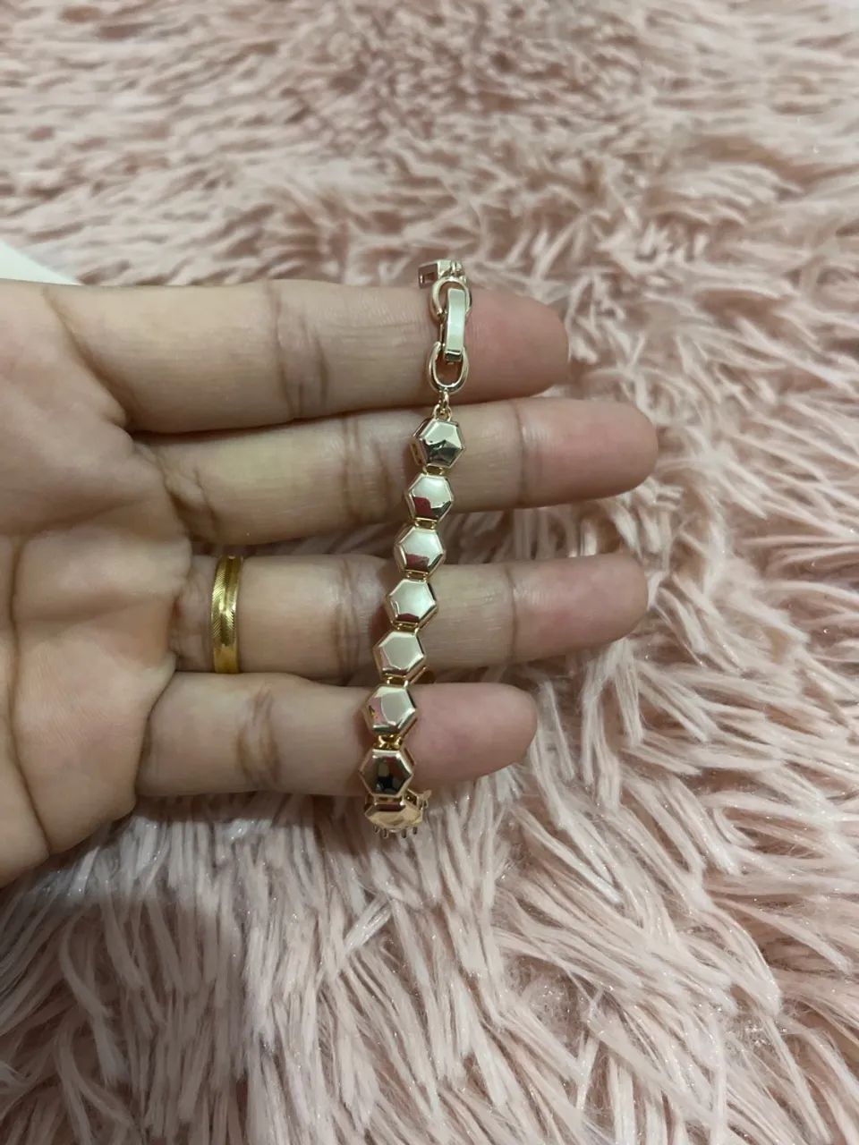 Pulseira Hexagonal com Pedras  - Foto 4