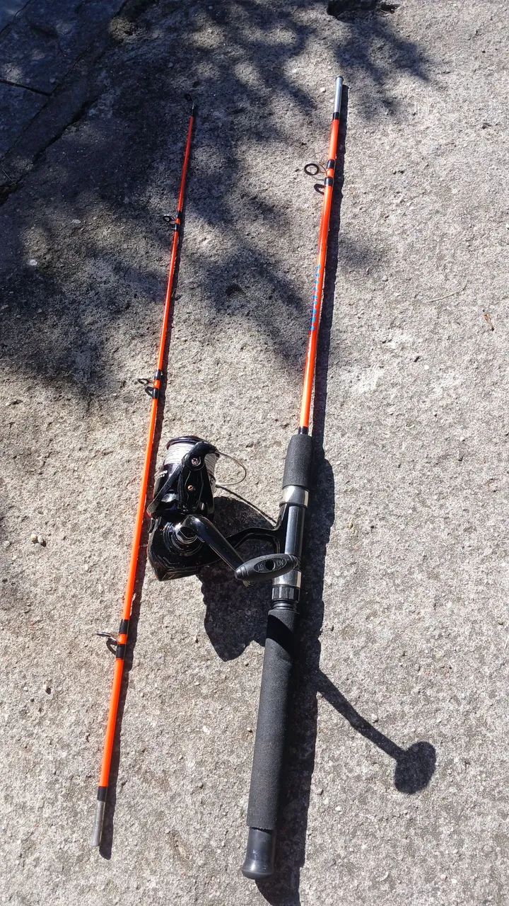 Vara de pesca 1.5m 25-40 lbs com iscas