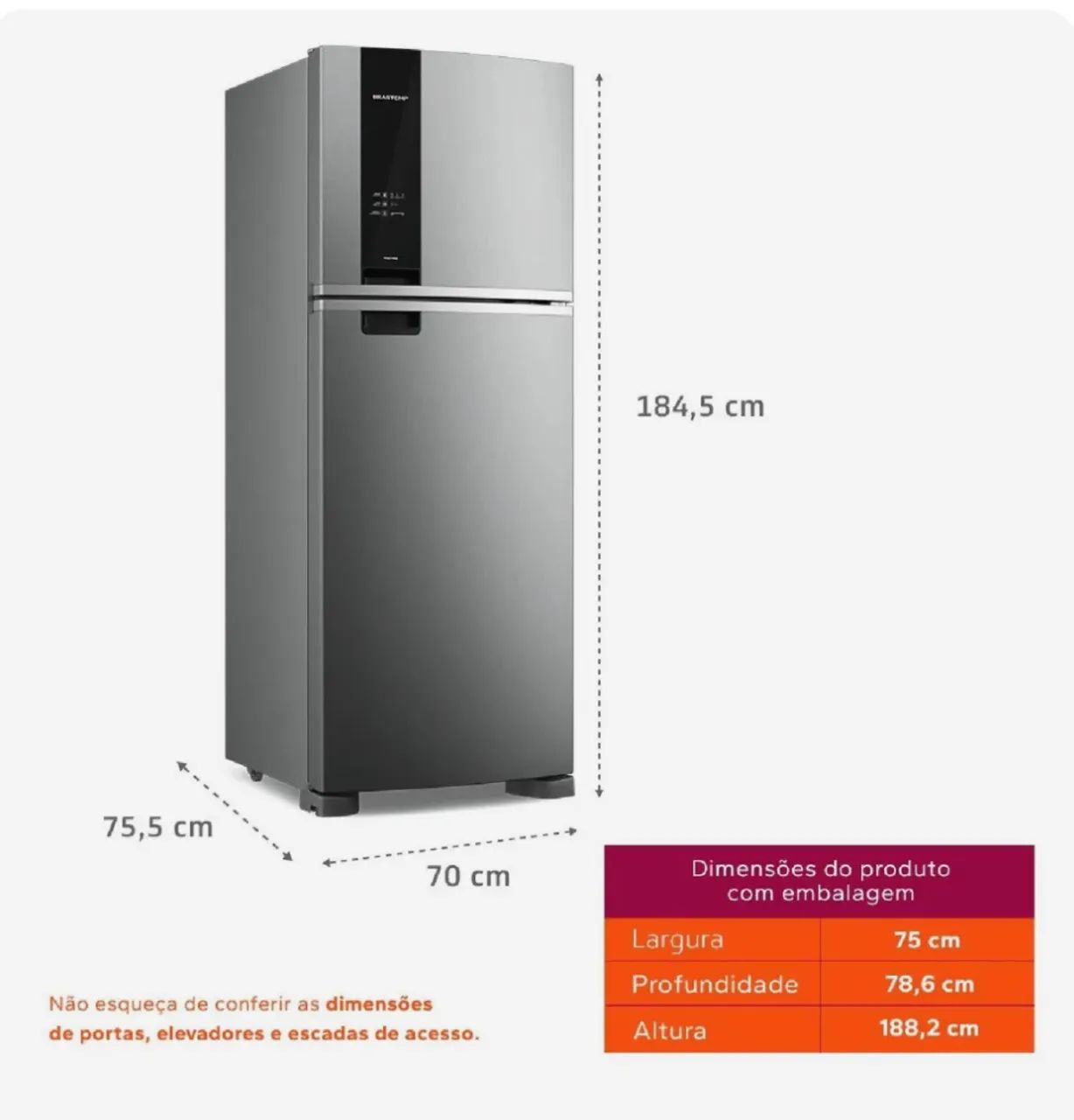 Geladeira Refrigerador Brastemp Nova - Foto 3