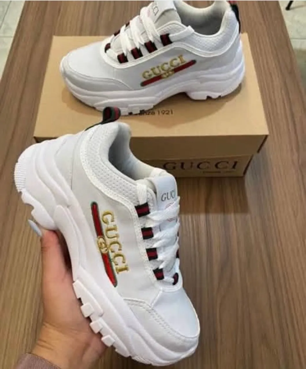 Tênis Gucci e Fila Branco