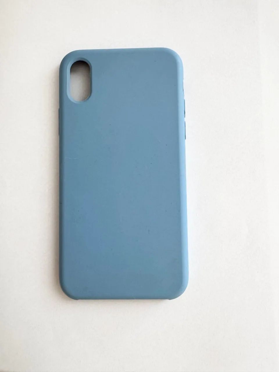 Capa de Silicone na cor azul para do Iphone X.