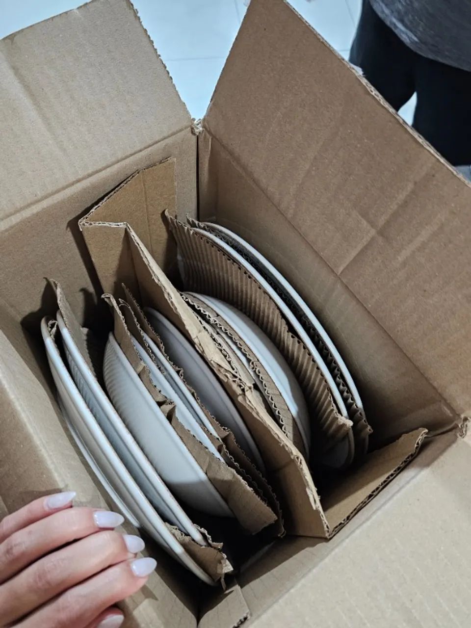 Conjunto De 12 Pratos Rústicos Em Porcelana Decorada Tramontina - Sem utilização