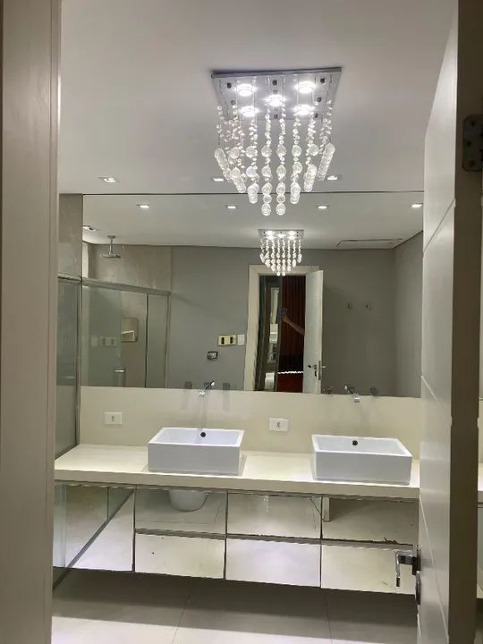 Lustre Plafon Bolas de Cristal Pendente