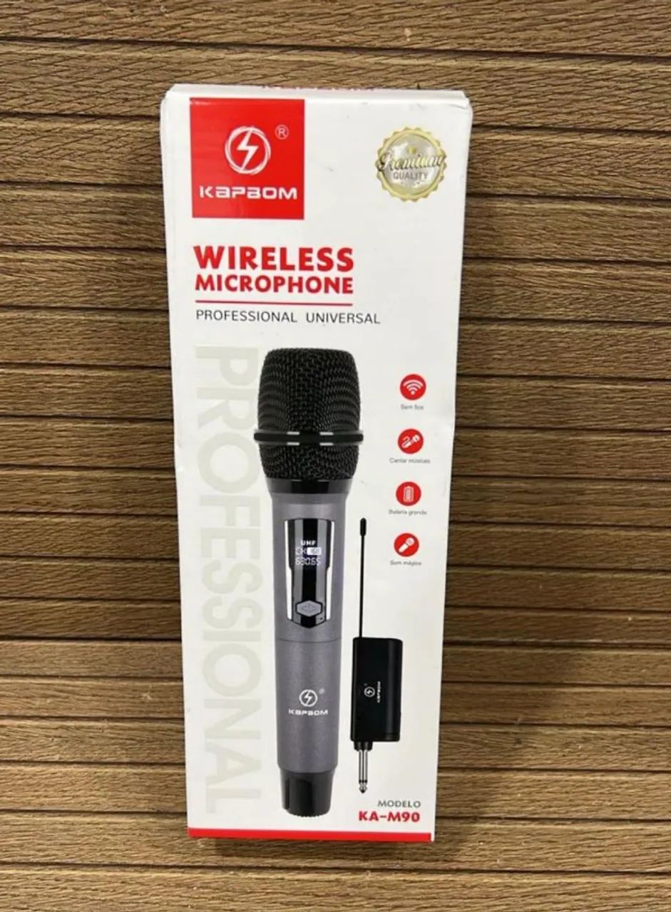 Microfone Sem Fio Profissional KAPBOM KA-M90