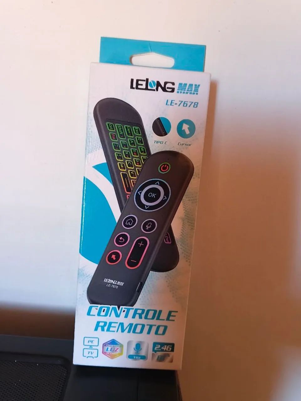 Teclado + Air Mouse RGB Extremamente preciso 2,4ghz e Bluetooth