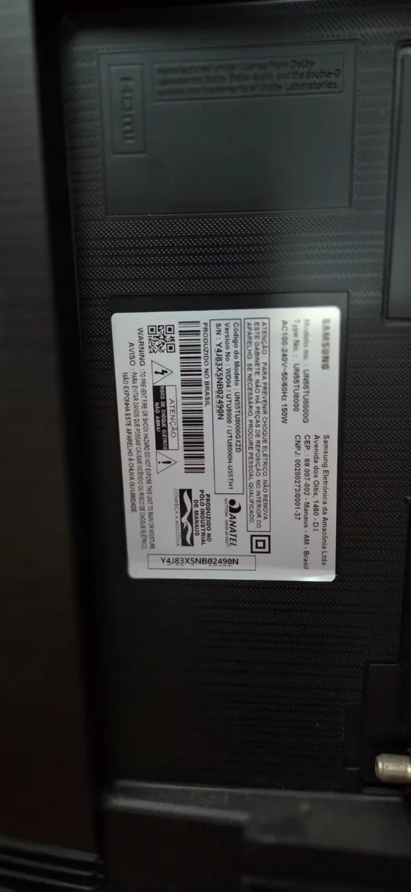 Smart TV Samsung 55 4K Crystal TU8000GXZD - Ótimo estado, Tela perfeita, pouco uso - Foto 4