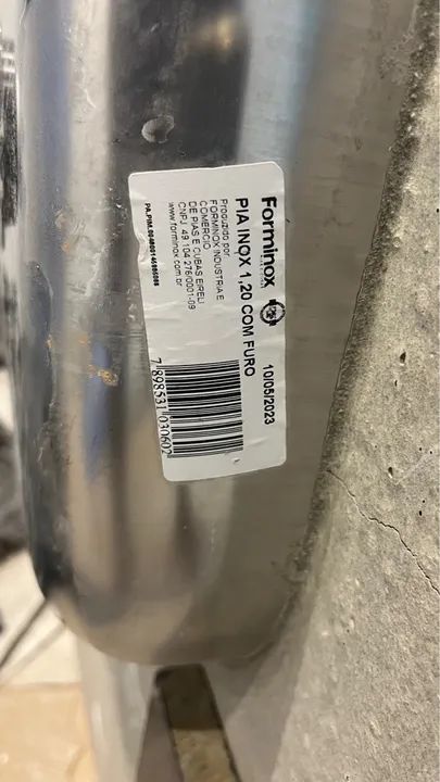 Pia de cozinha em aço inox 1,20m  - Foto 2