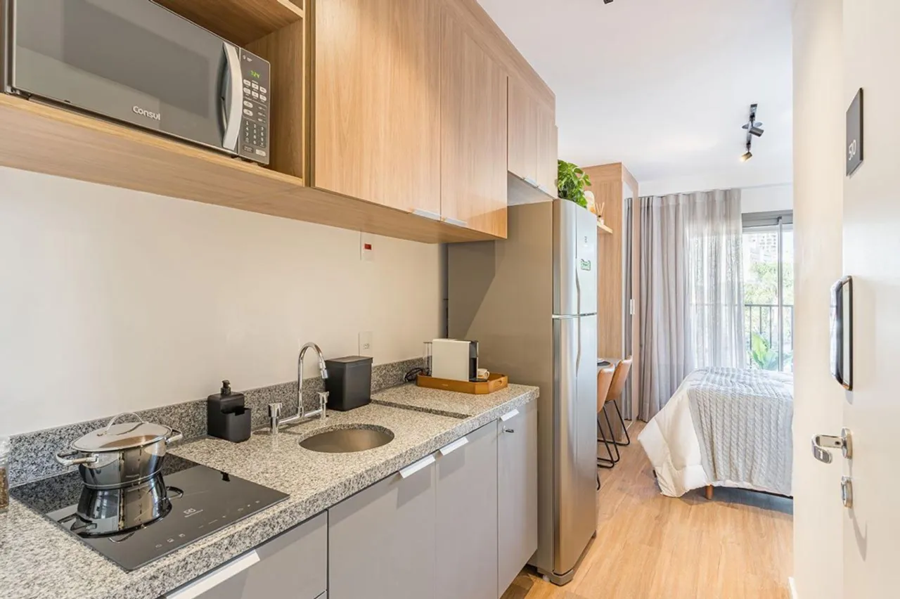Studio para locação com 1 quarto, 23m²