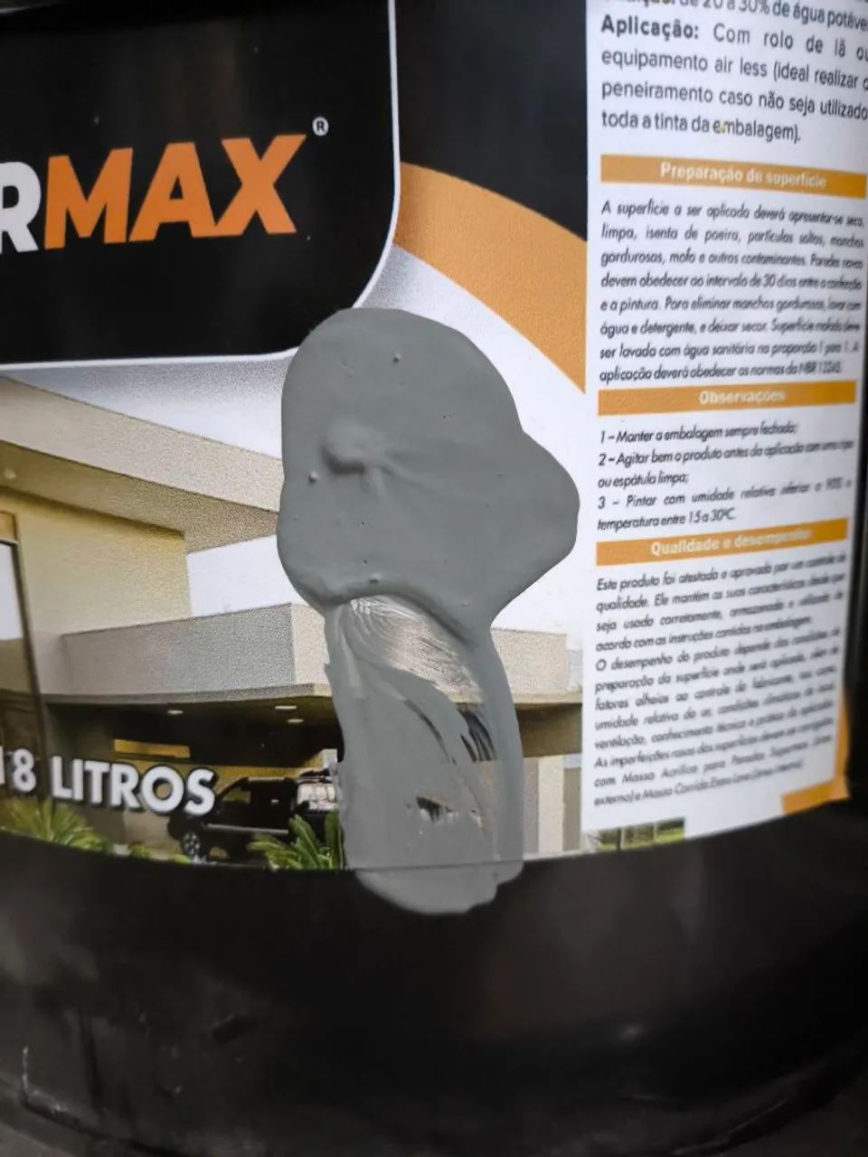 Tinta Acrílica 18L Cinza Titanium R$159,90 pix - Foto 3