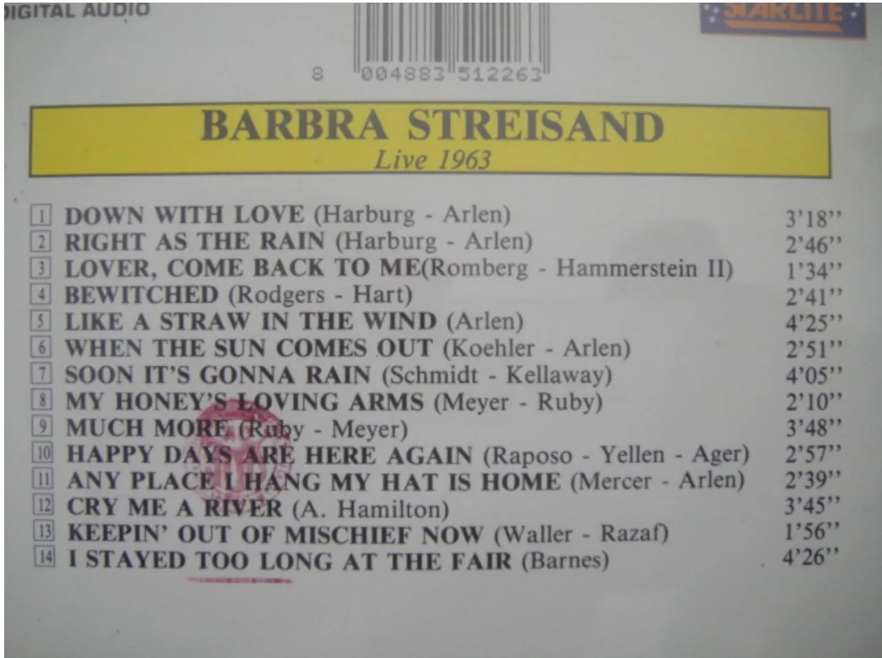 Barbra Streisand Raridade Live 1963 e Harold - Foto 3