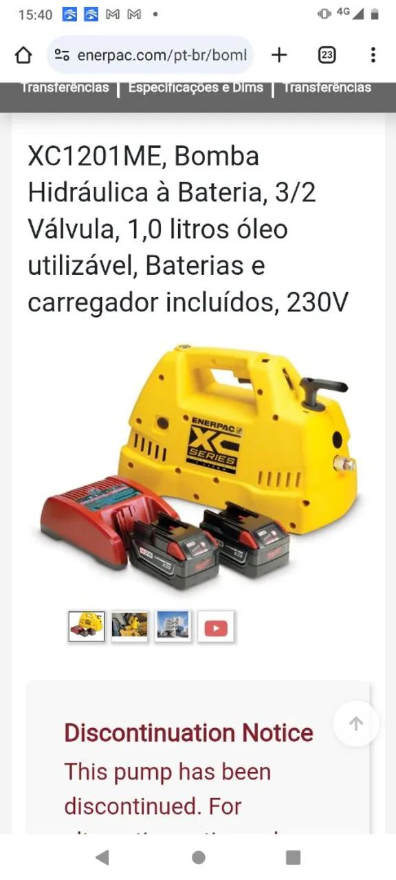 Bomba Enerpac modelo XC - Foto 2