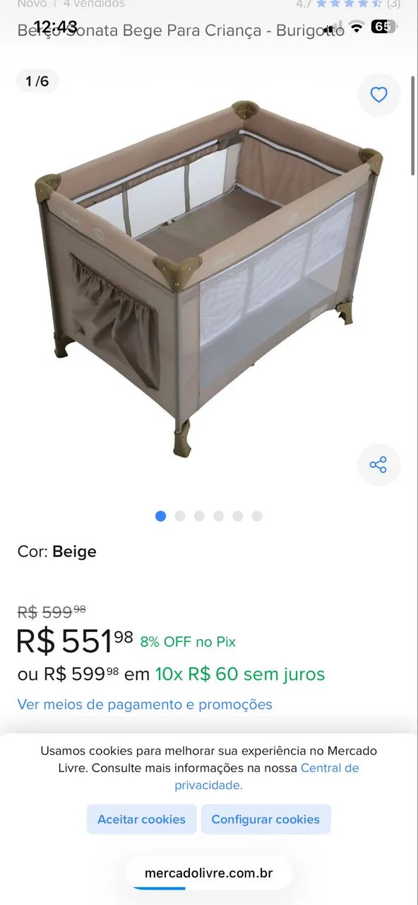 Berço portátil  - Foto 4