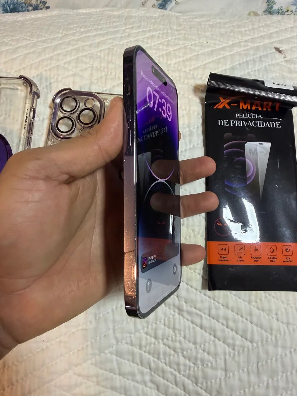 iPhone 14Pro Max  (IMPECÁVEL)  + película + capas - Foto 3