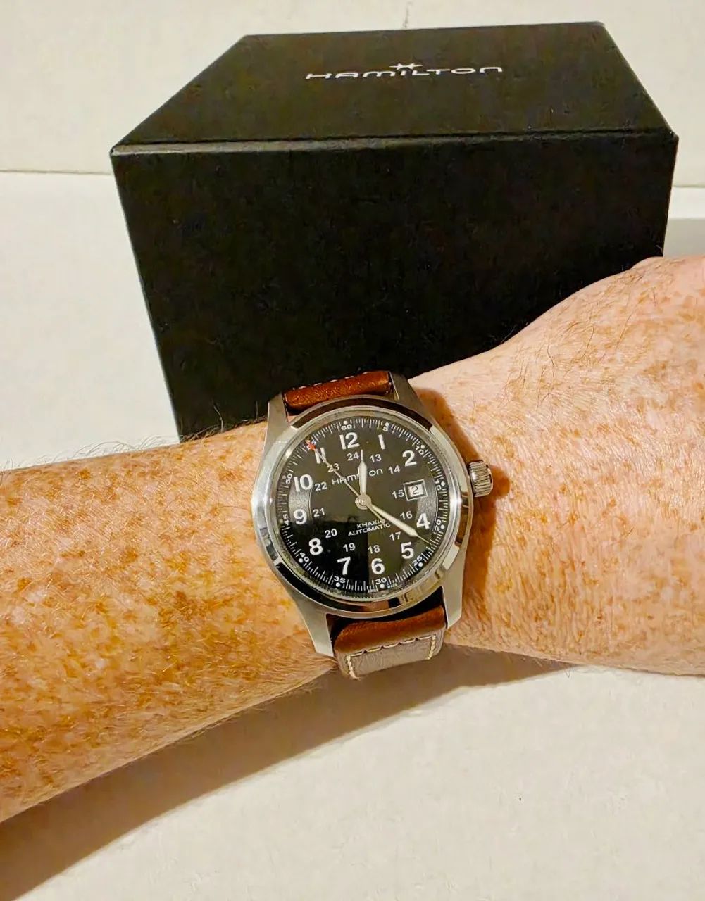 Hamilton Khaki Field Automatic 42mm - Caixa e Documentos + 2 Pulseiras Extra - Foto 5