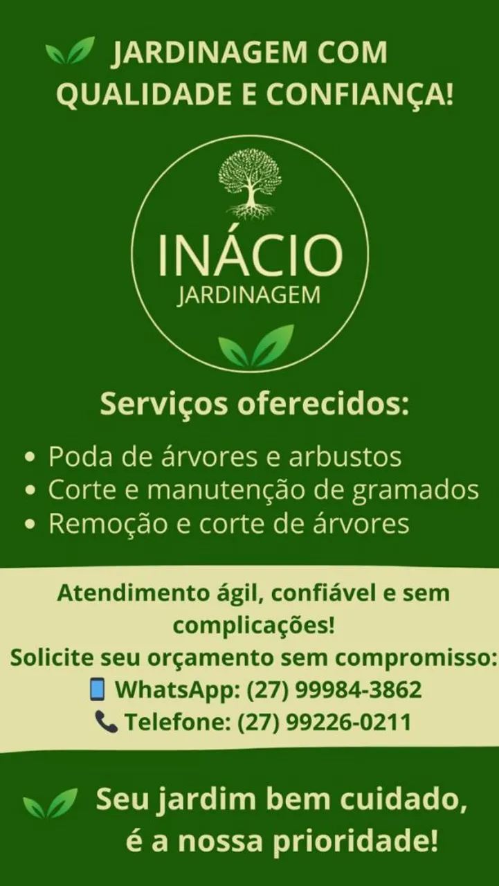 Jardinagem com excelência qualidade!