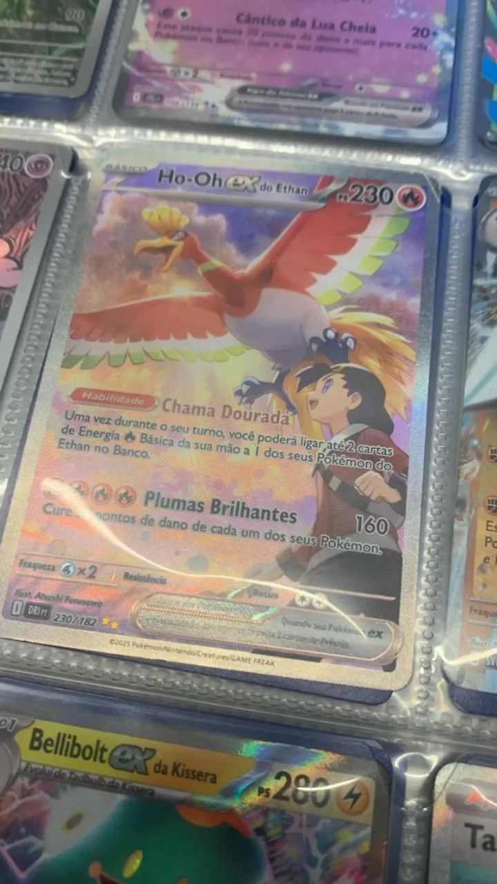 Carta pokemon ho-oh Ex do Ethan  - Foto 2