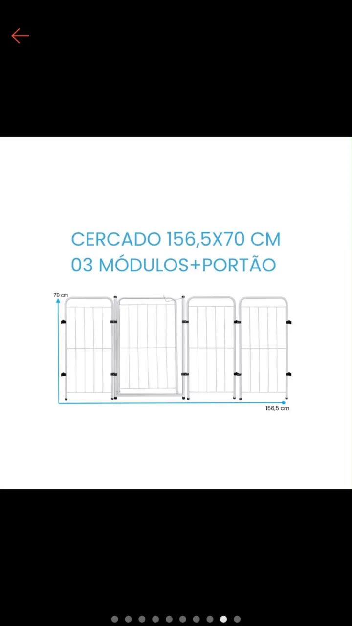 CERCADO 156,5X70 CM 03 MÓDULOS+PORTÃO - Foto 4