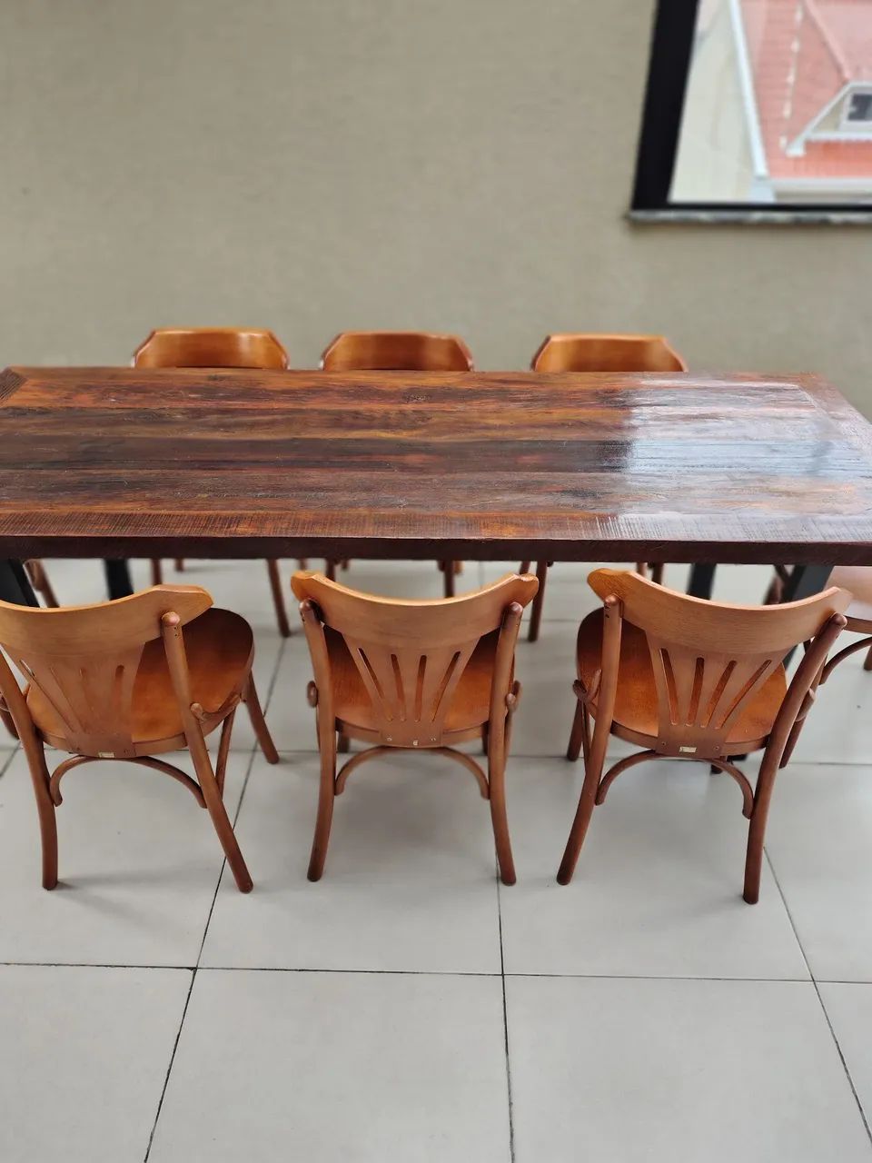 Vendo cadeiras de madeira maciça  - Foto 5