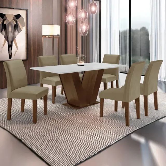 Mesa de jantar 6 cadeiras 