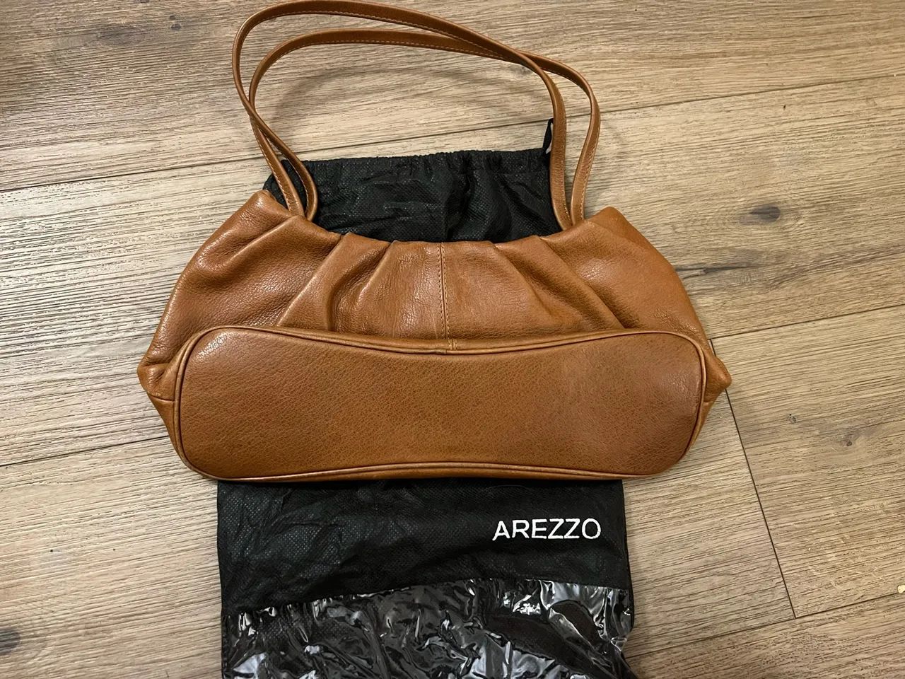 Bolsa de Ombro Arezzo em Couro Legítimo - Caramelo / Conhaque - Foto 2