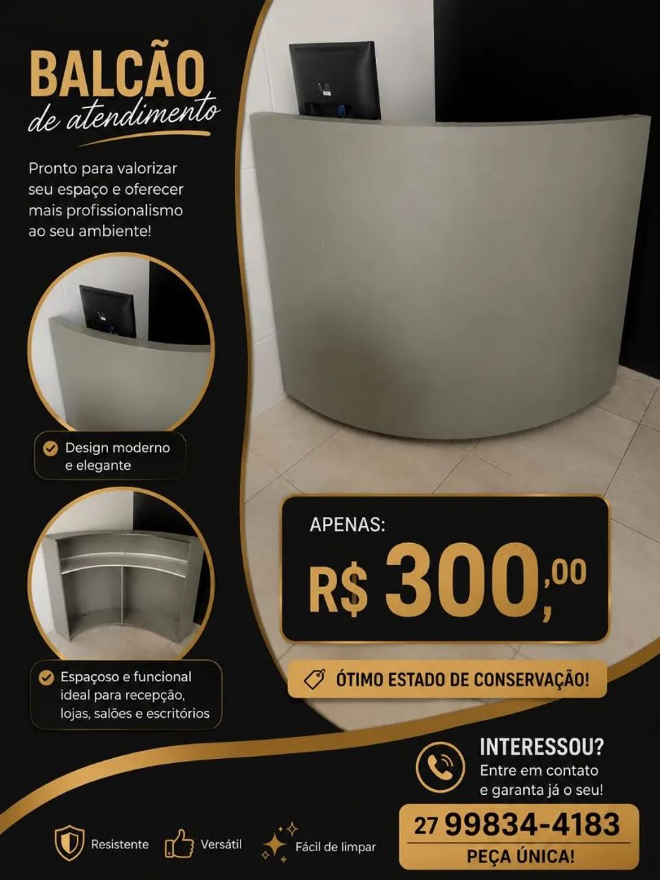 Decora sua loja com lindo balcão 