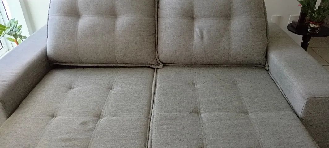Sofá Retrátil e Reclinável 2 lugares cinza  - Foto 3