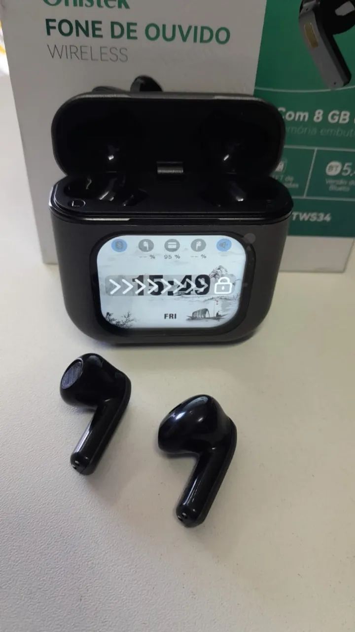 Fone Bluetooth Onistek ON-TWS34 com Tela e 8 GB - Foto 4
