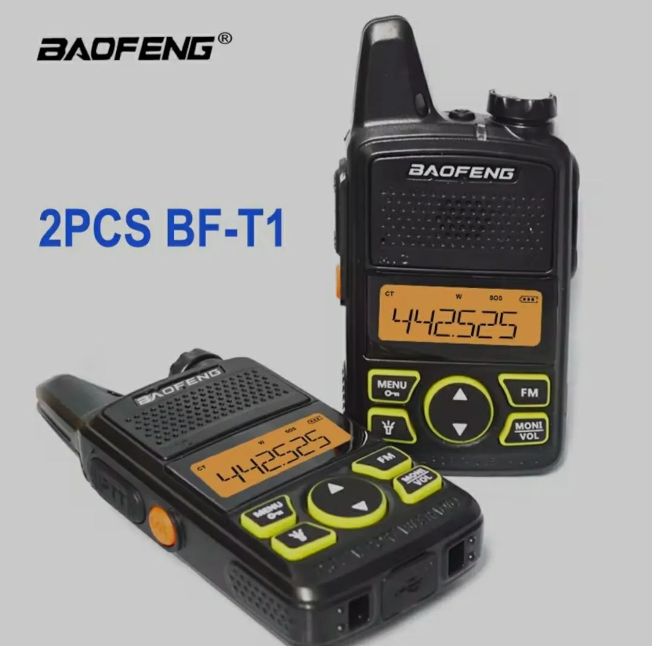 Rádios Baofeng Mini BF T1+ 2 Baterias Extra - Foto 2