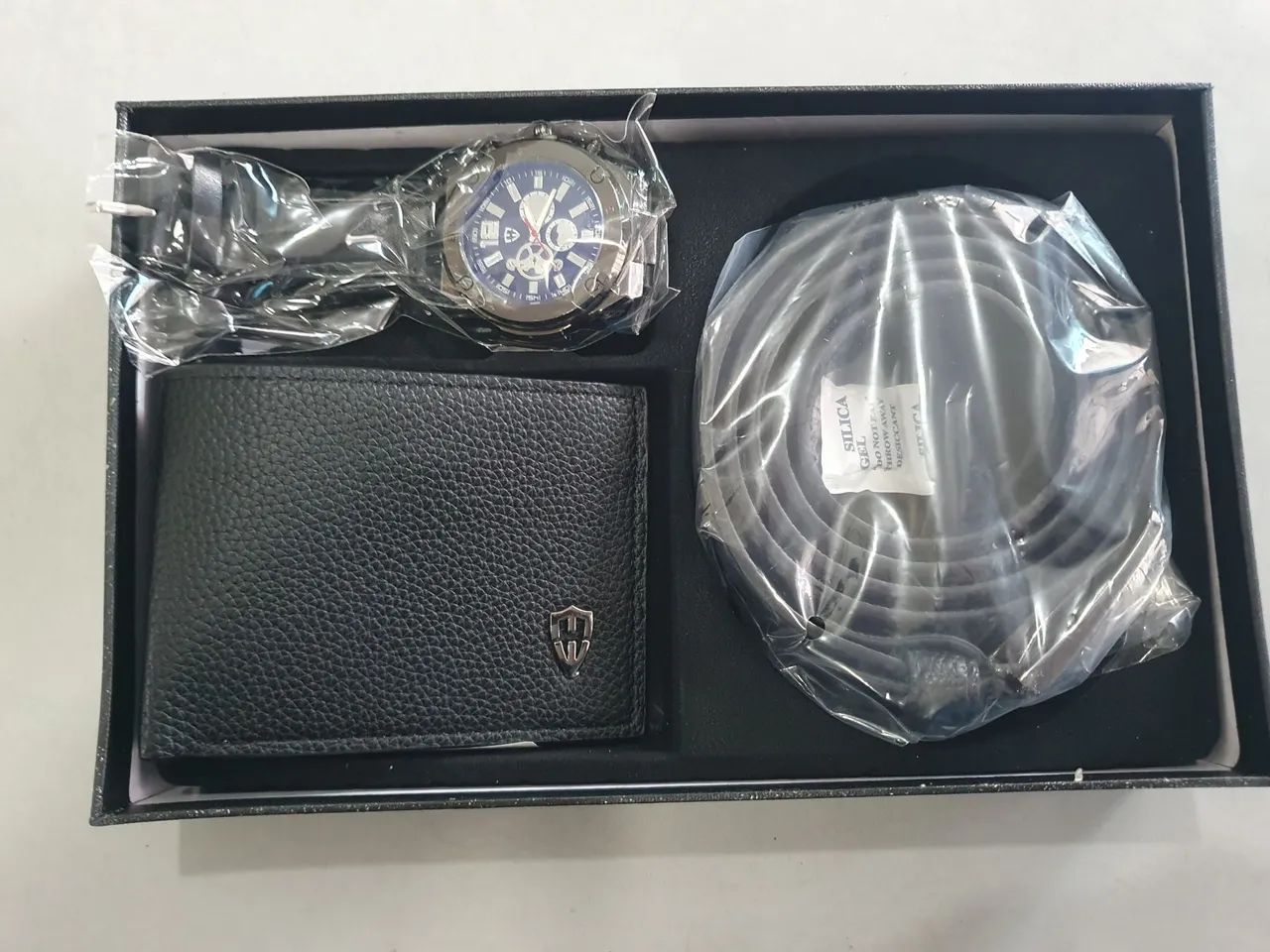 Kit Masculino Cinto, Carteira e Relógio - Foto 2