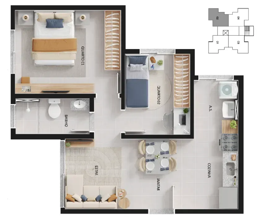 PLANTA 45m²