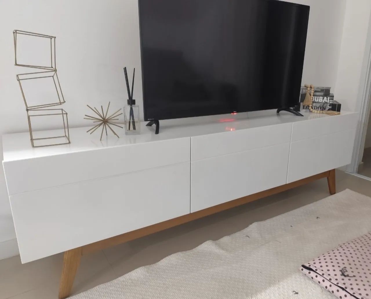 Rack branco mdf 180cm