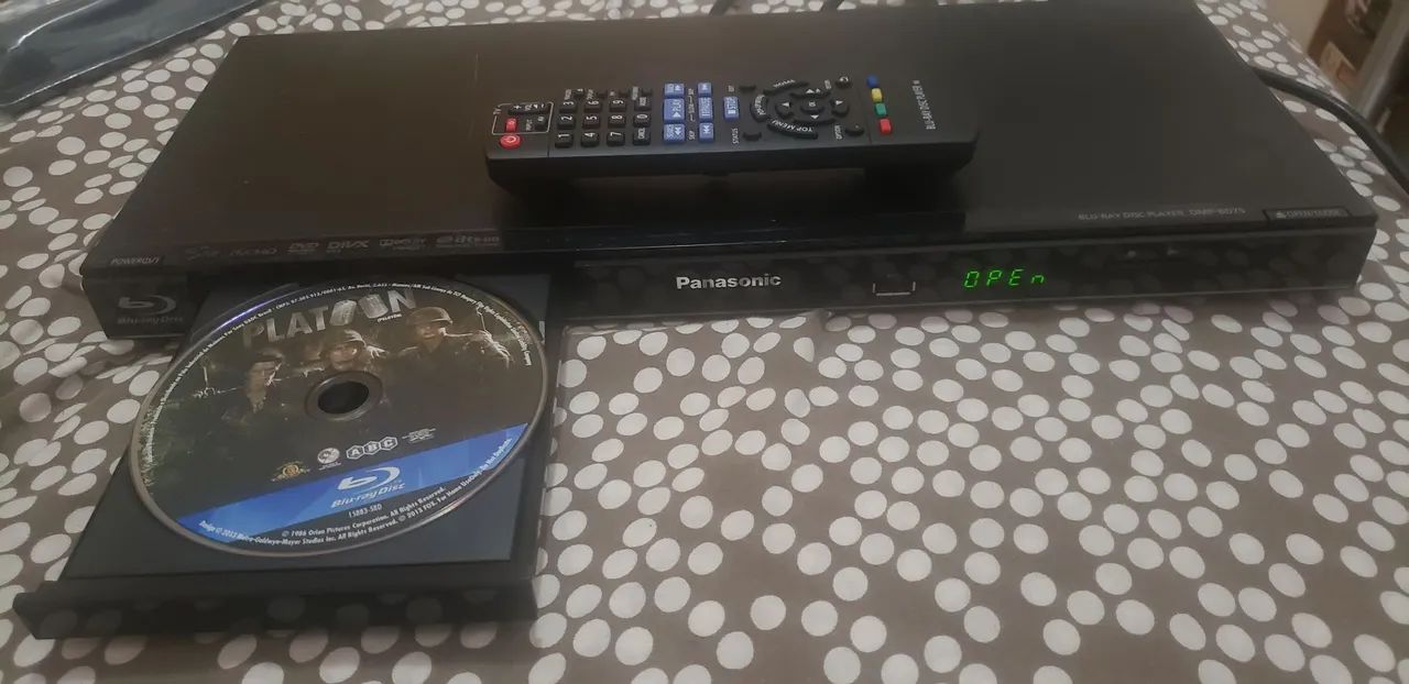 Bluray Panasonic DMP- BD75 com controle NOVO.