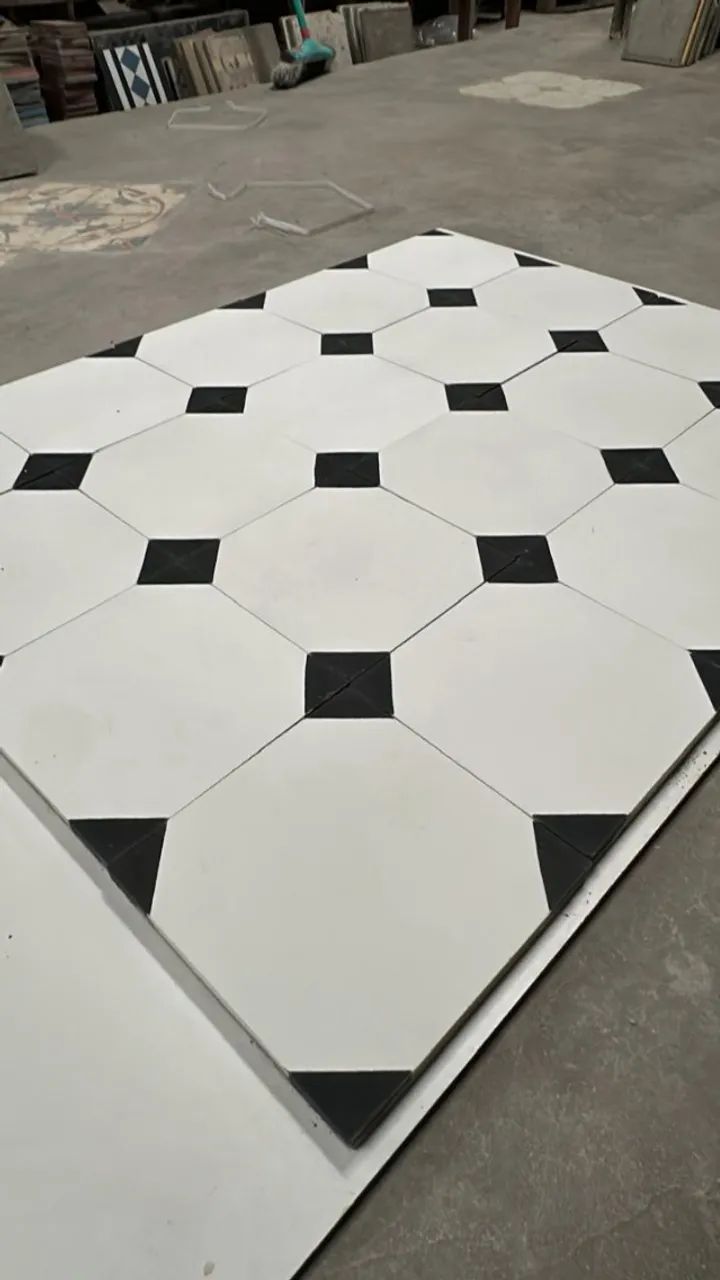 Lote com 300 Peças de Ladrilhos Hidráulicos 20x20 - Modelo 4 Pontas -  Direto da Fábrica - Foto 3