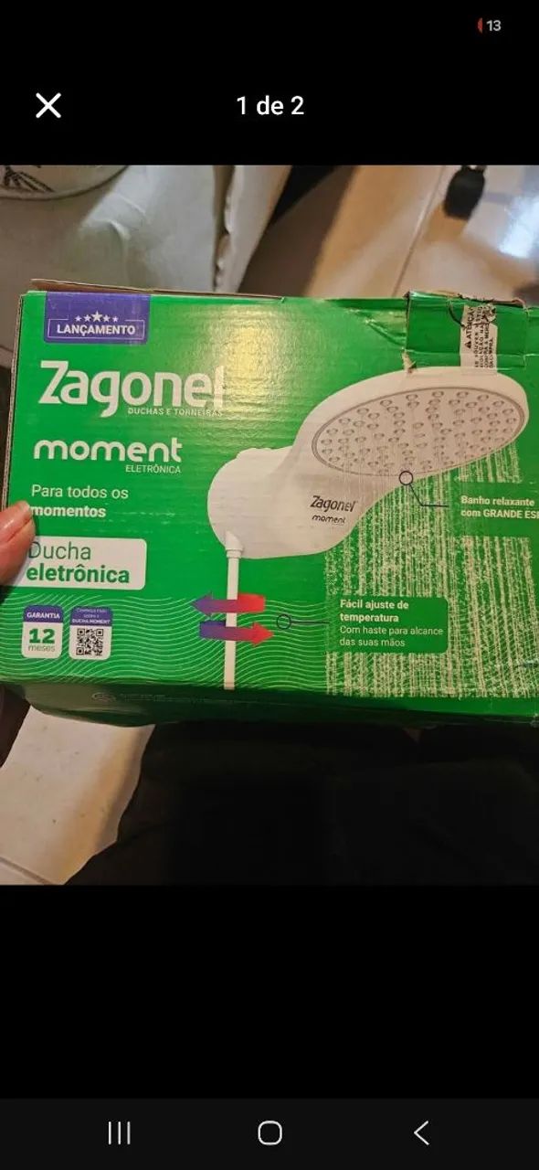 Ducha Eletrônica Zagonel Moment - Usada / Funcionando Perfeitamente - Foto 2