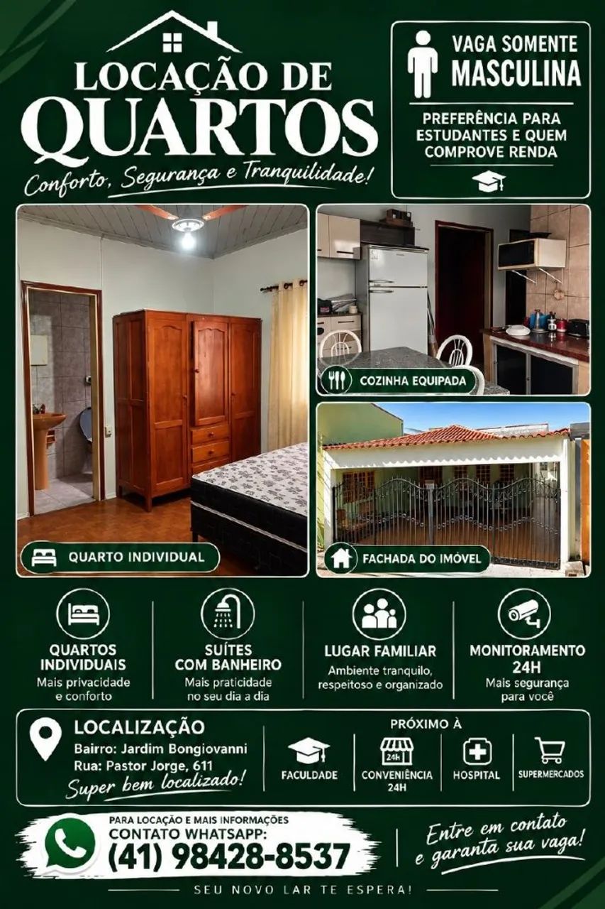 ALUGO QUARTOS