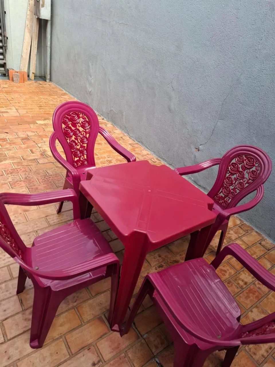 Jogo de mesa com cadeira flor  - Foto 3