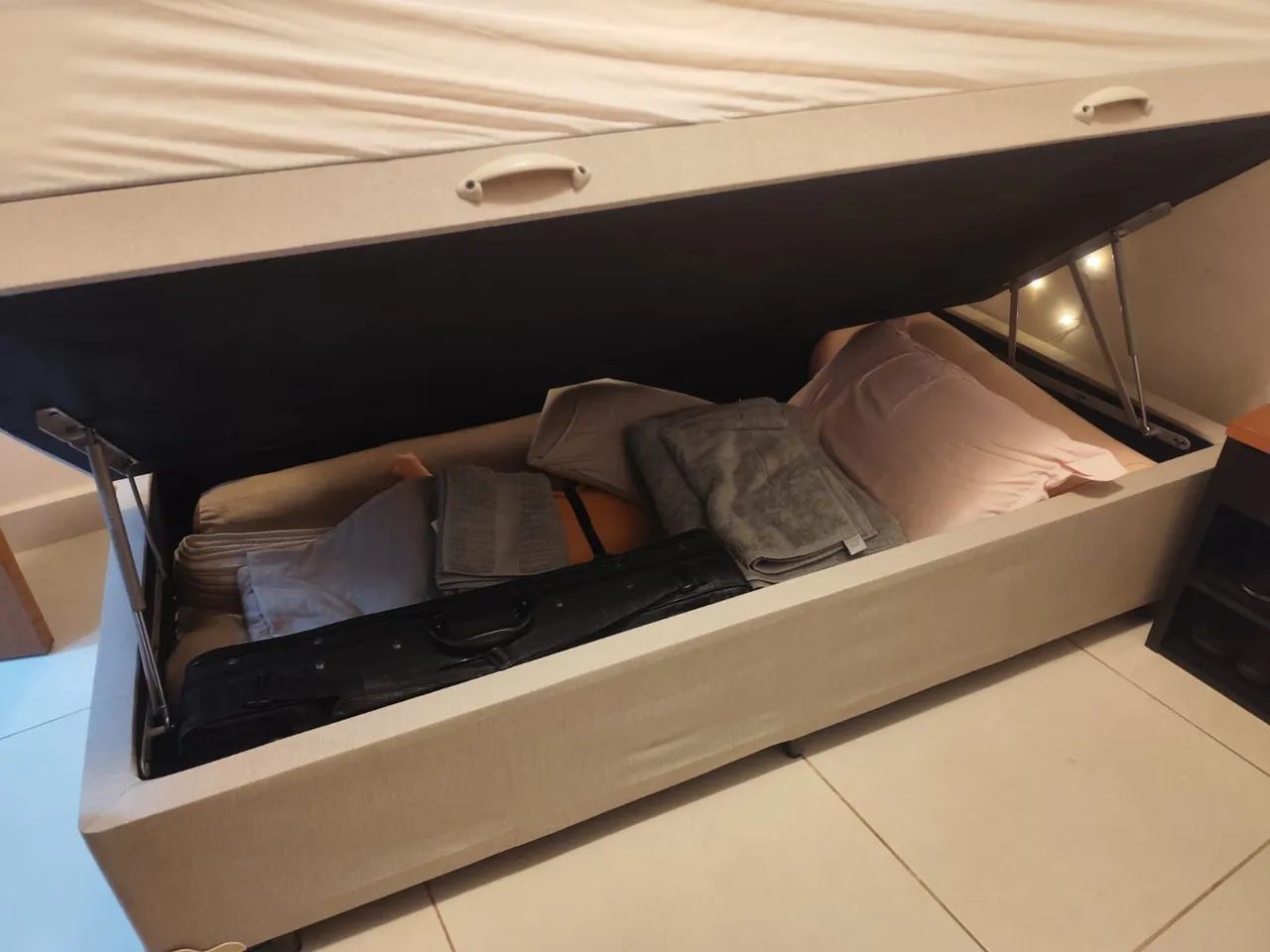 Cama box baú solteiro com colchão - Foto 5
