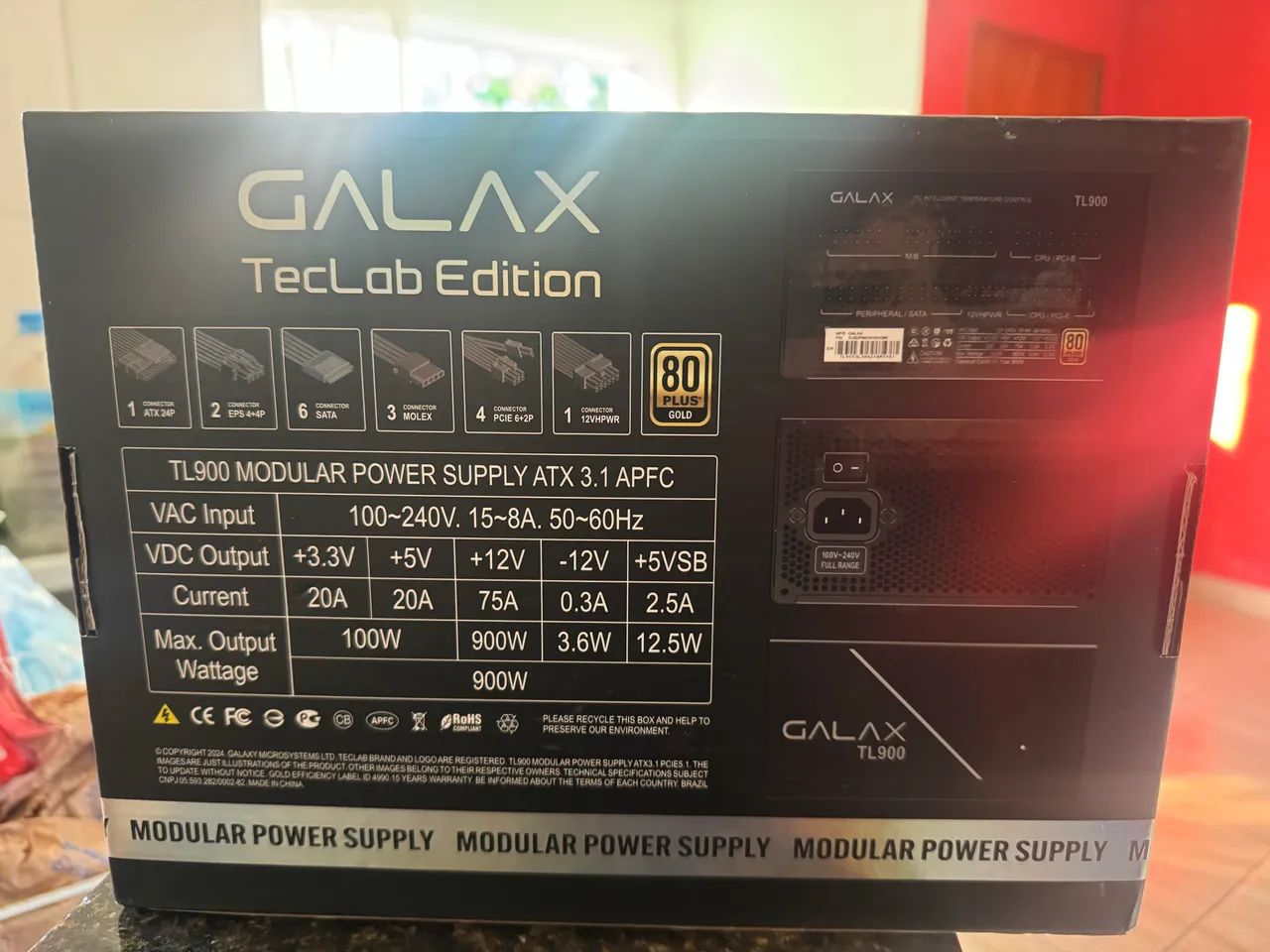 Fonte Teclab 900w Reais - Foto 5