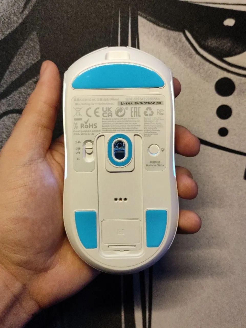 Mouse AJAZZ AJ139 V2 Branco | Dock RGB | Tri-Mode - Foto 4