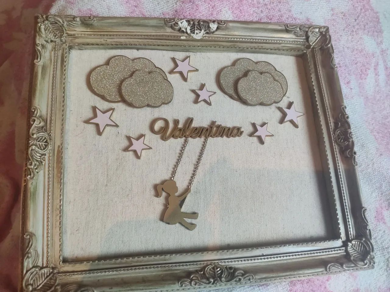 Quadro maternidade personalizada com o nome Valentina  - Foto 4