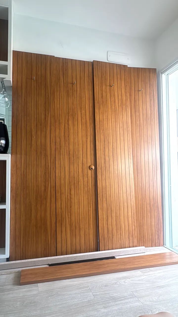 Painel para TV até 70 Polegadas 1,80x2,40m Ripado com Prateleira - Foto 3