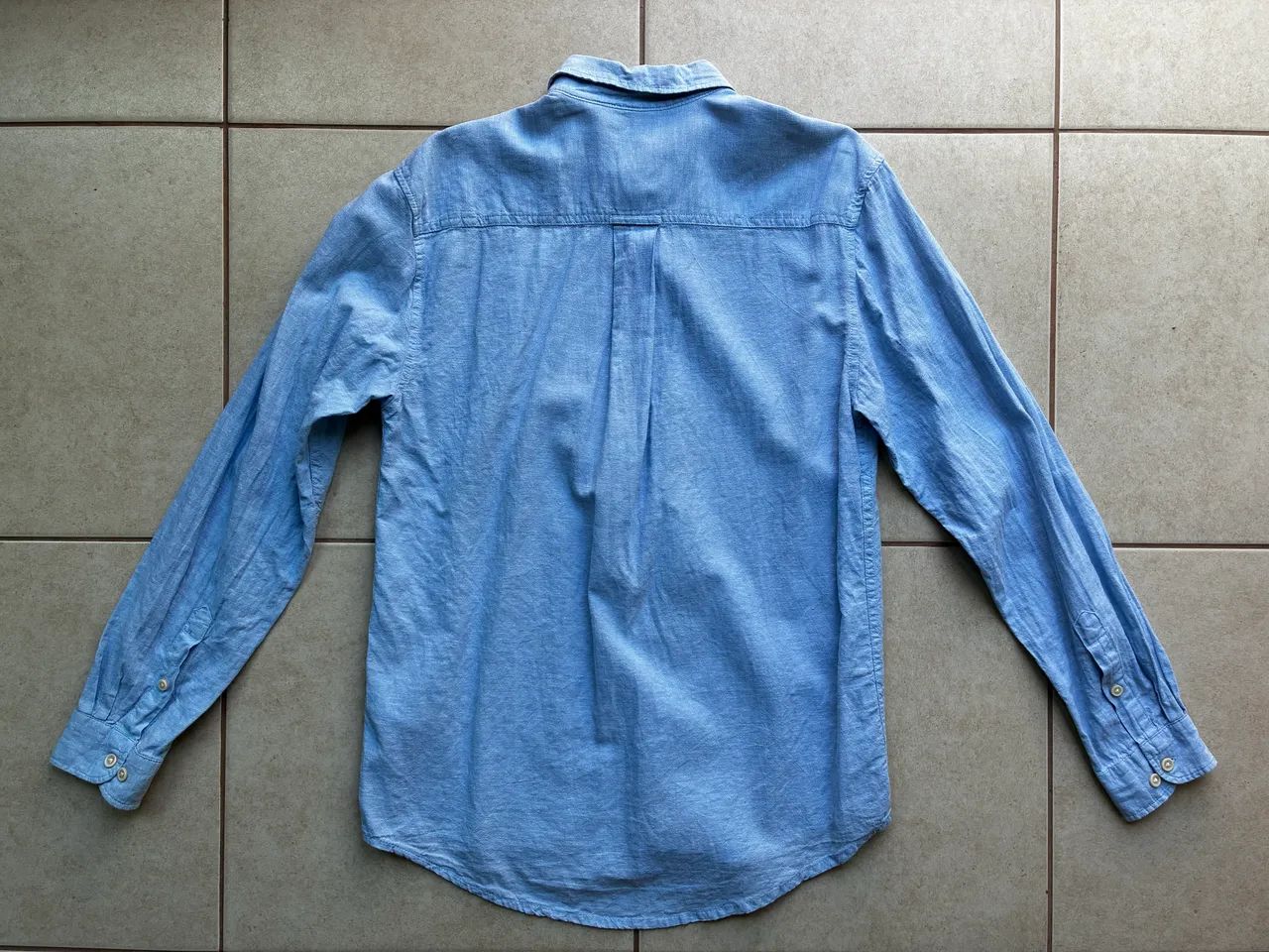LINHO: camisa social azul P (Marfinno) - Foto 5