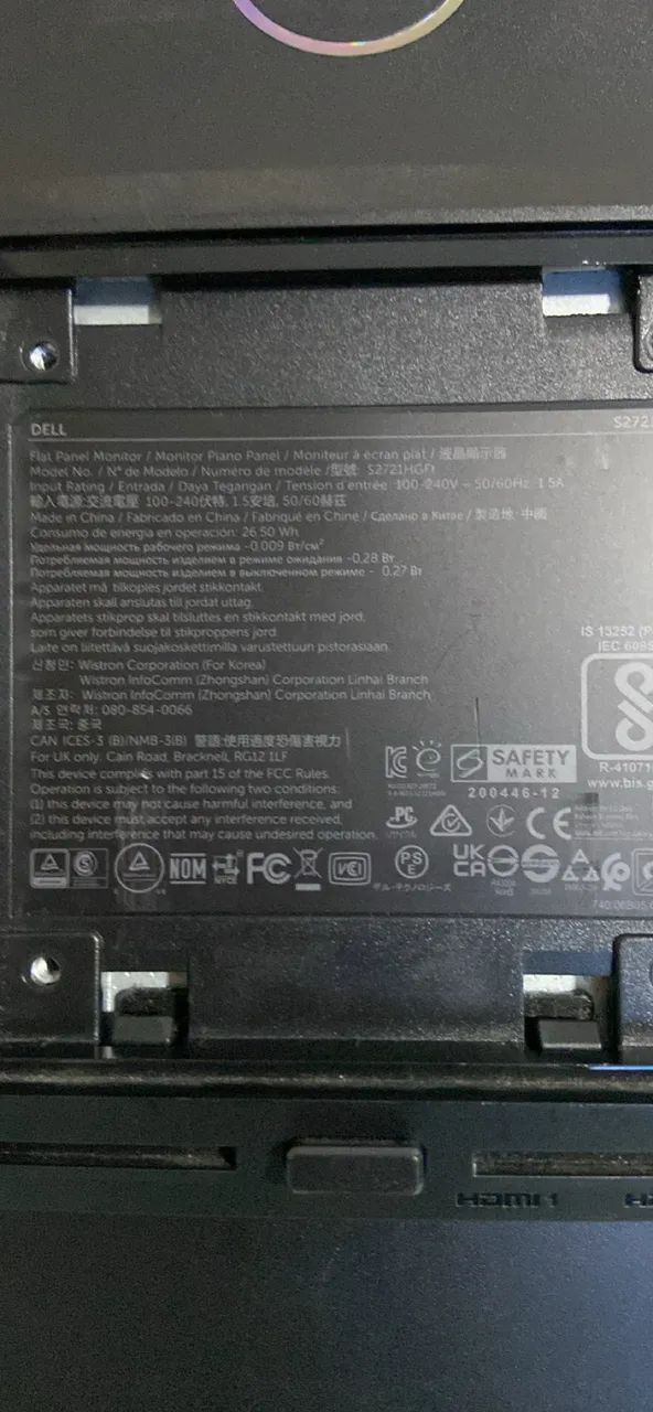 Monitor Dell curvo 27pol 144hz com tela quebrada - Foto 2