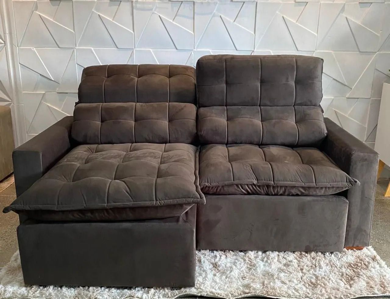 Sofá Retrátil Reclinável Luxo (Mega Oferta) - Foto 2