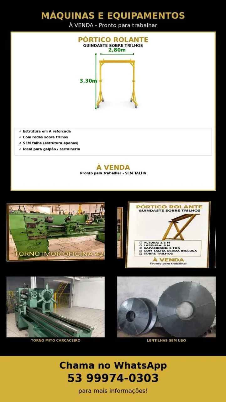 Vendo equipamentos em excelente estado de conservação