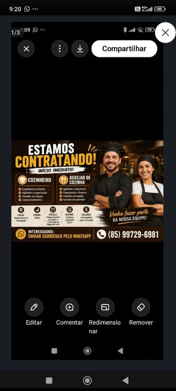 Auxiliar de Cozinha 